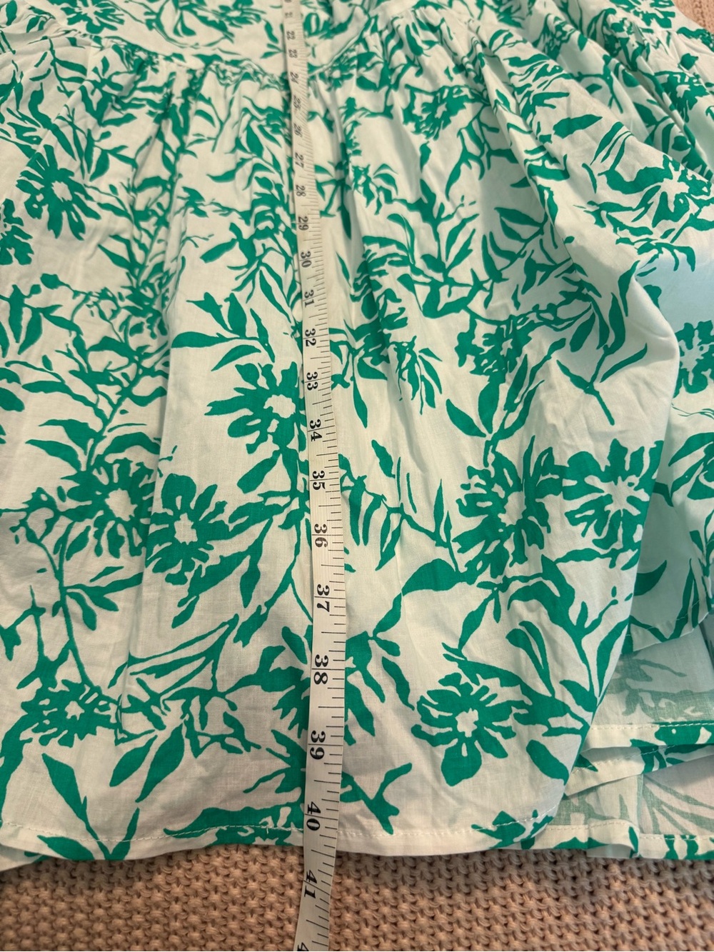 Runaway The Lablel Ayla White Maxi Skirt with Green Floral Print XS - Picture 10 of 11